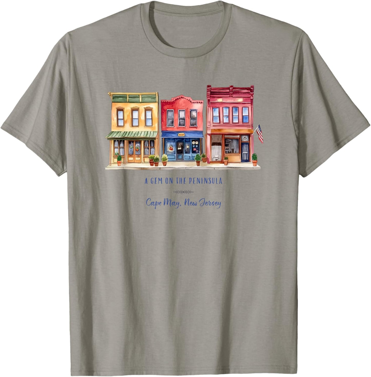 Cape May, New Jersey Country Vintage Historic Small Town T-Shirt - T-Shirt | Sand
