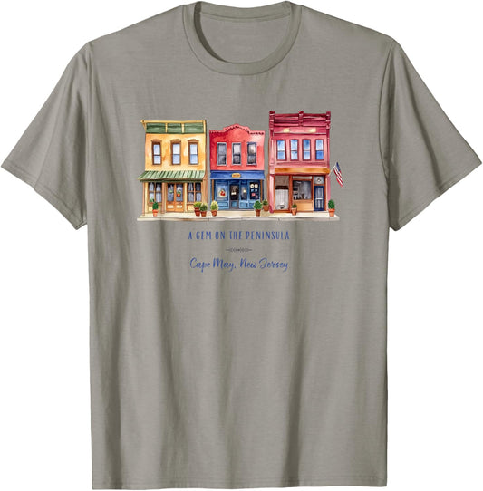 Cape May, New Jersey Country Vintage Historic Small Town T-Shirt - T-Shirt | Sand
