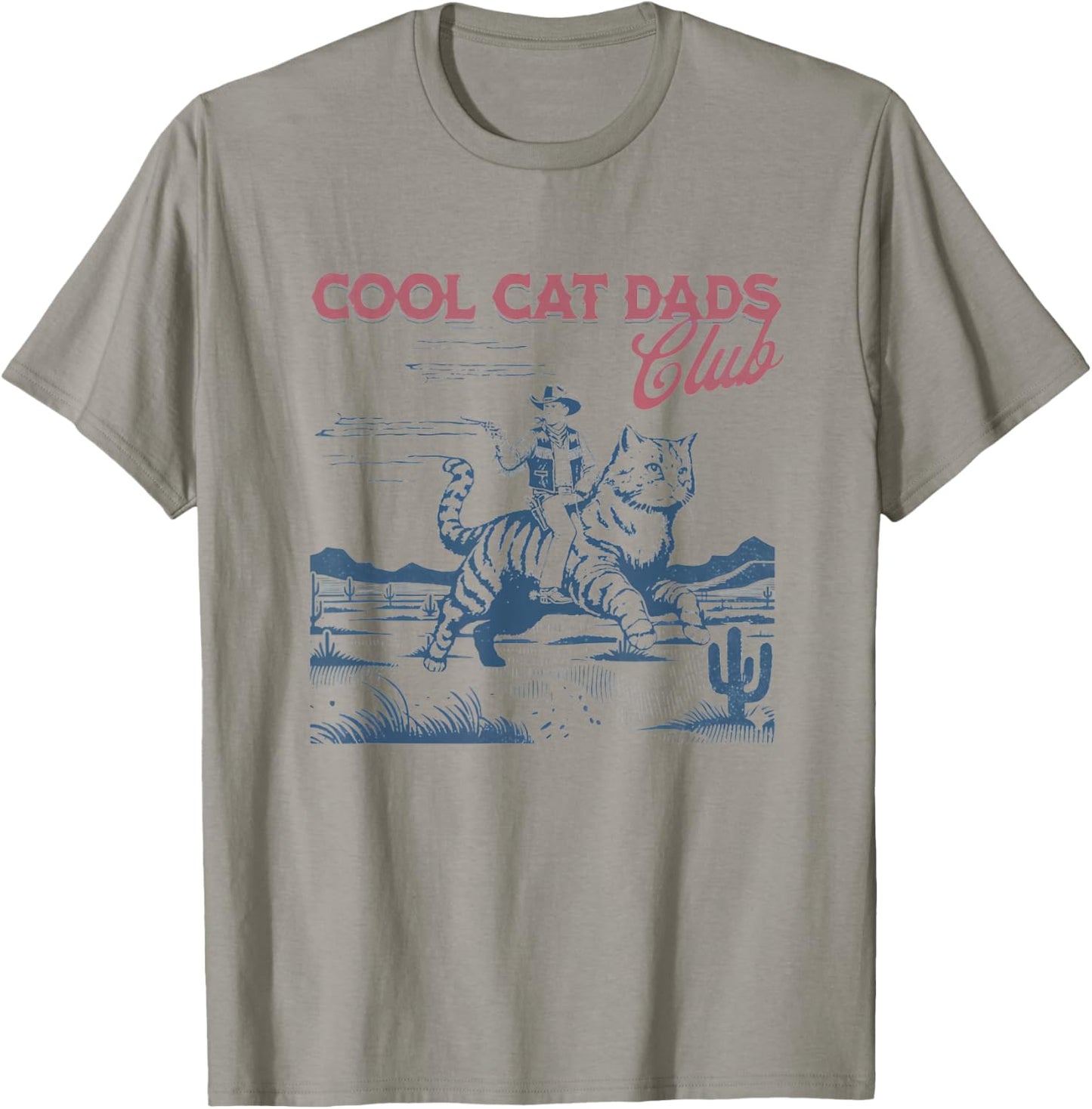 Vintage Cool Cat Dads Club Cats Owner Father's Day Apparel T-Shirt - T-Shirt | Sand