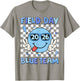 Field Day 2026 Blue Team Smile Face Sunglasses Teacher Kid T-Shirt - T-Shirt | Sand