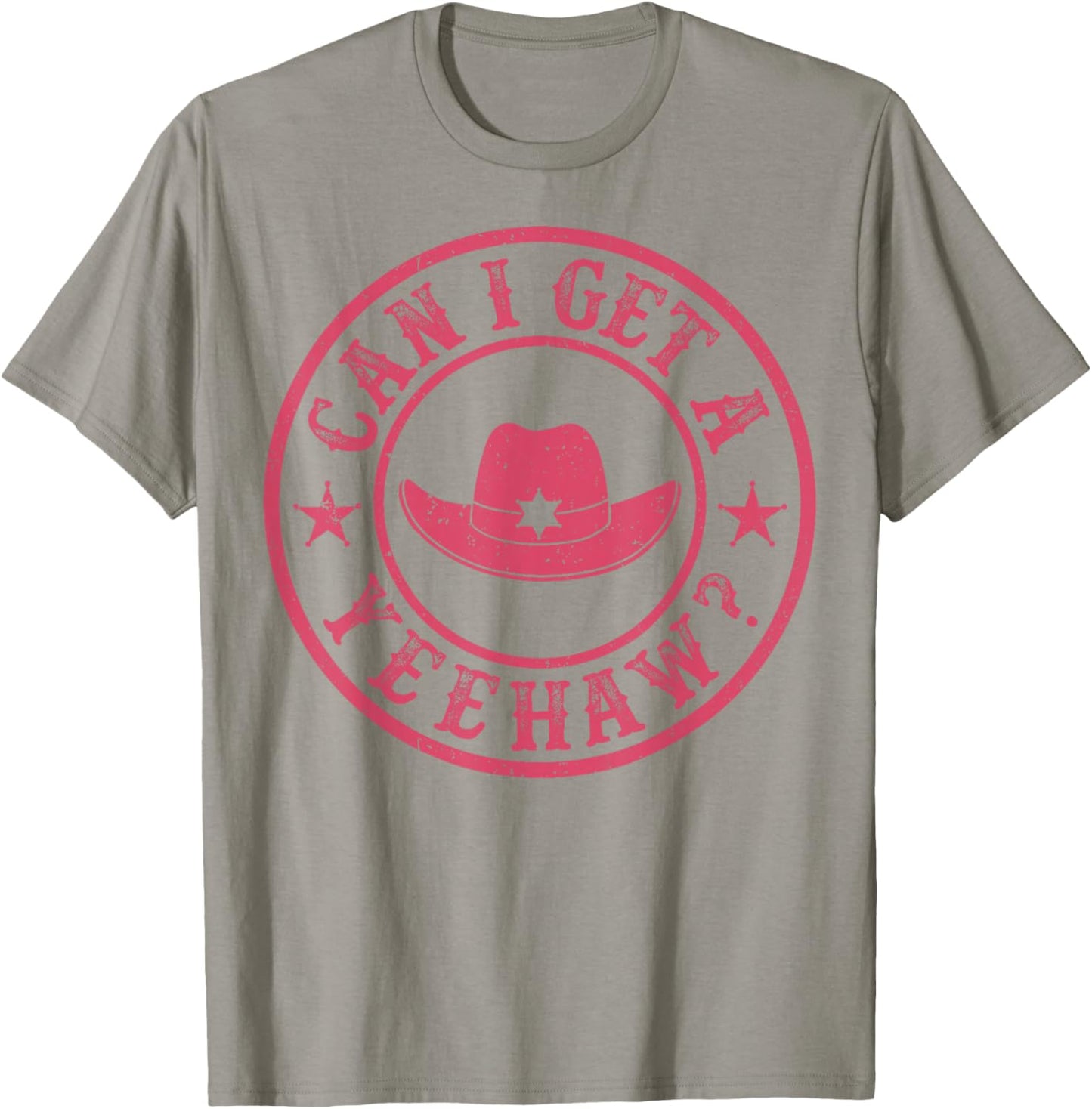 Can I Get A Yeehaw Vintage Cowboy Western T-Shirt - T-Shirt | Sand