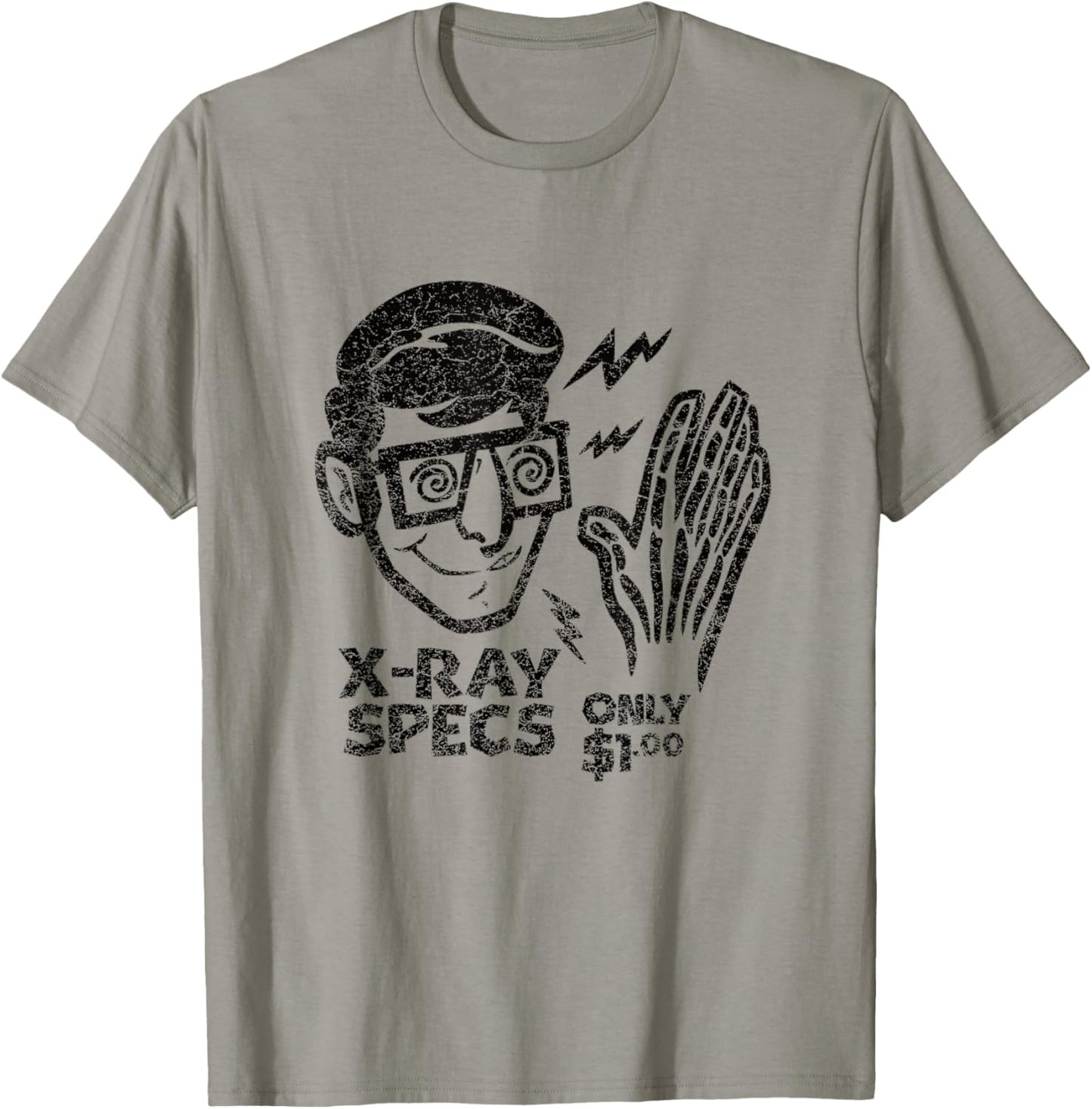 Retro X-Ray Specs Funny Nostalgia Vintage Comic Design T-Shirt - T-Shirt | Sand