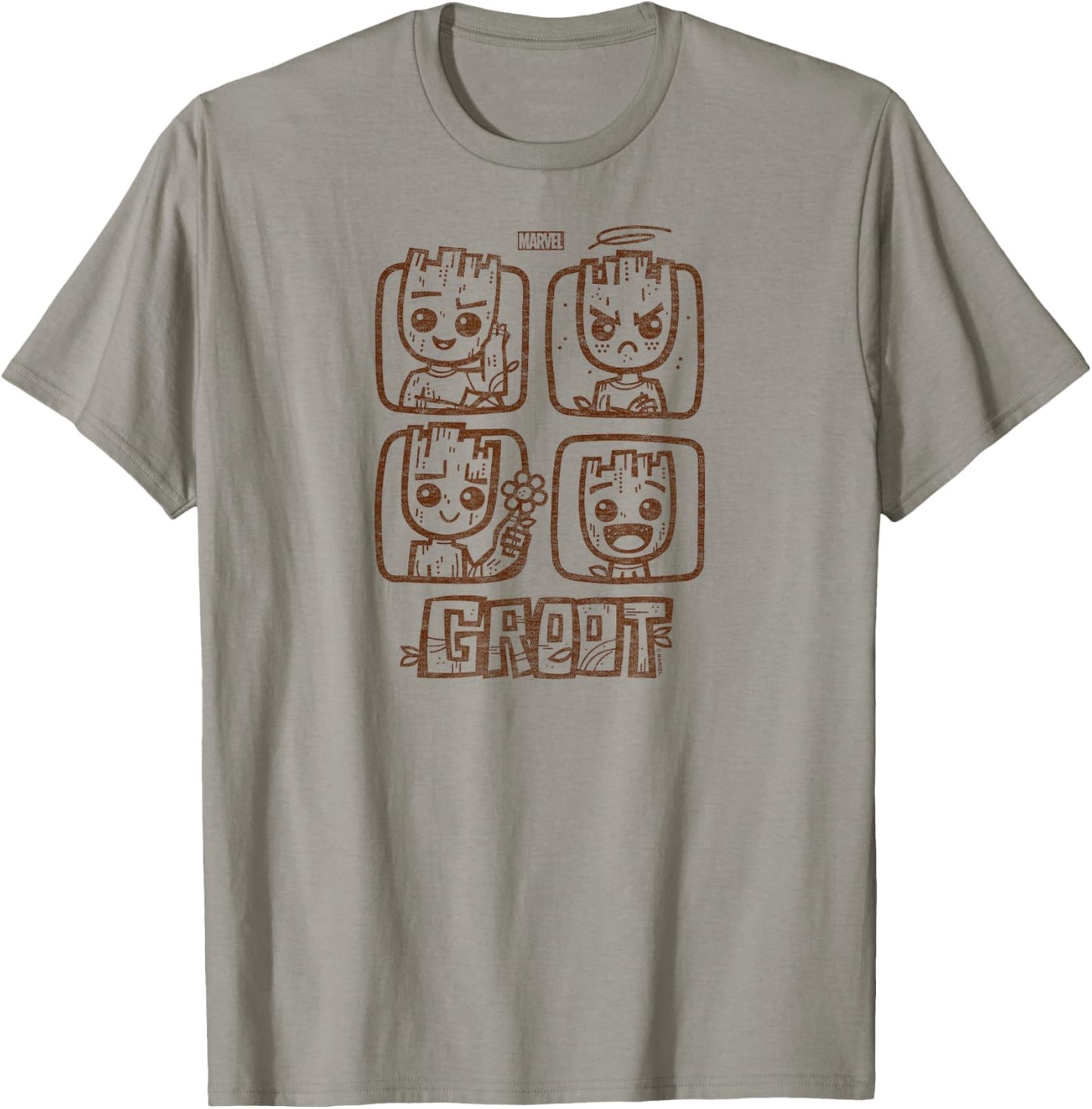 Guardians of The Galaxy - Groot Grid T-Shirt - T-Shirt | Sand