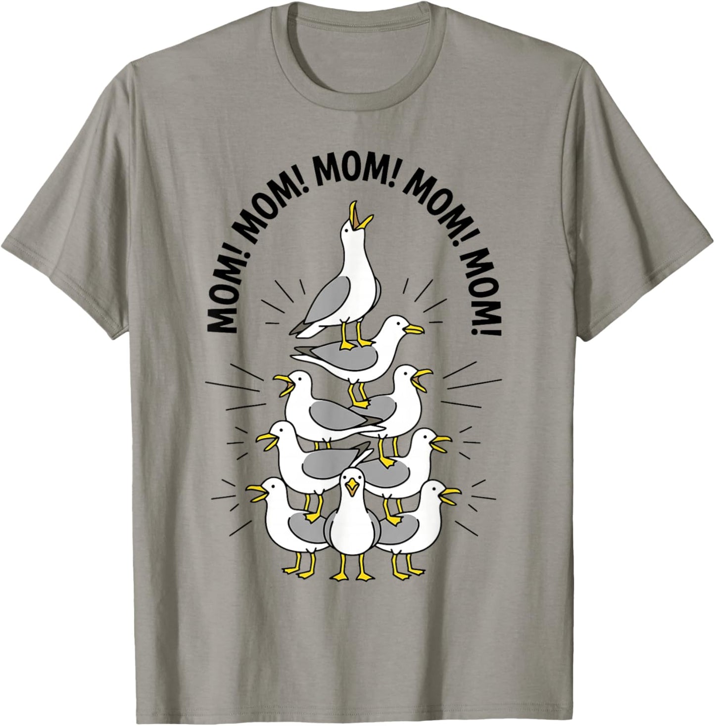Seagull Mom Beach Ocean Bird Lover Mother's Day T-Shirt - T-Shirt | Sand