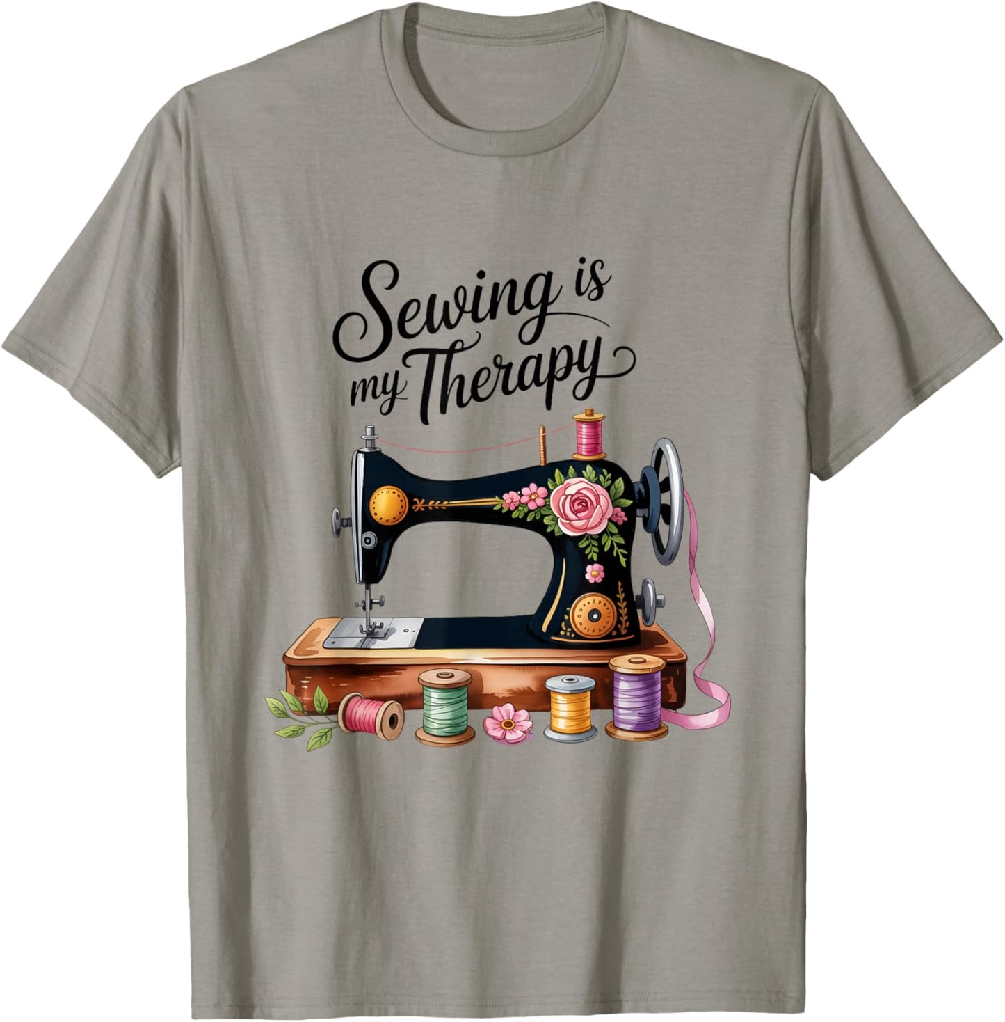 Sewing is My Therapy I Love Sewing T-Shirt - T-Shirt | Sand