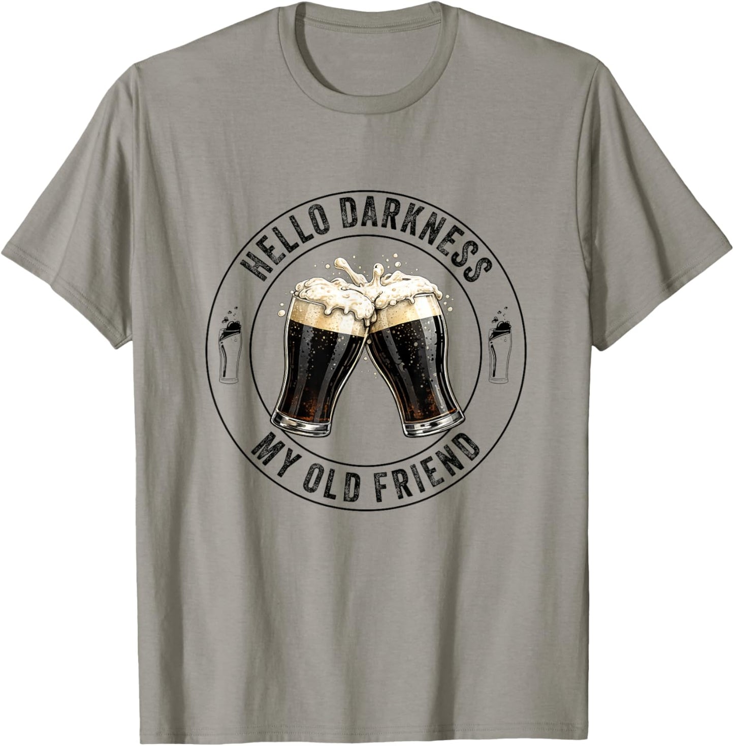 Hello Darkness My Old Friend Stout Dark Beer Potter Lover T-Shirt - T-Shirt | Sand
