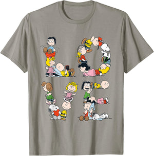 Peanuts Love Letters The Gang T-Shirt - T-Shirt | Sand