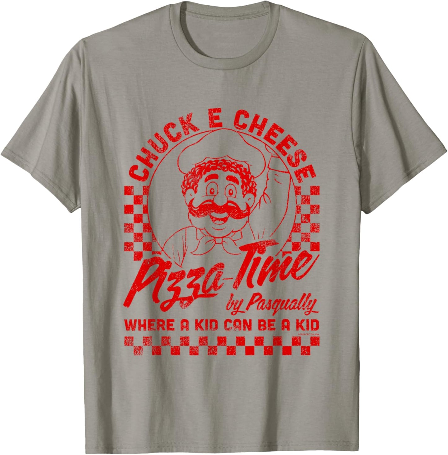 Chuck E. Cheese Pizza Time By Pasqually Vintage Chest Logo T-Shirt - T-Shirt | Sand
