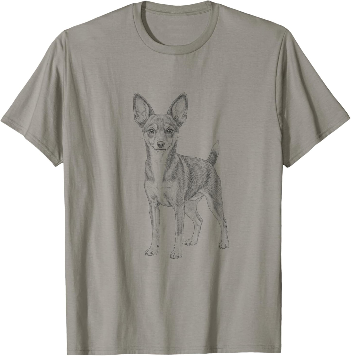 Vintage Toy Fox Terrier Drawing Art Design T-Shirt - T-Shirt | Sand