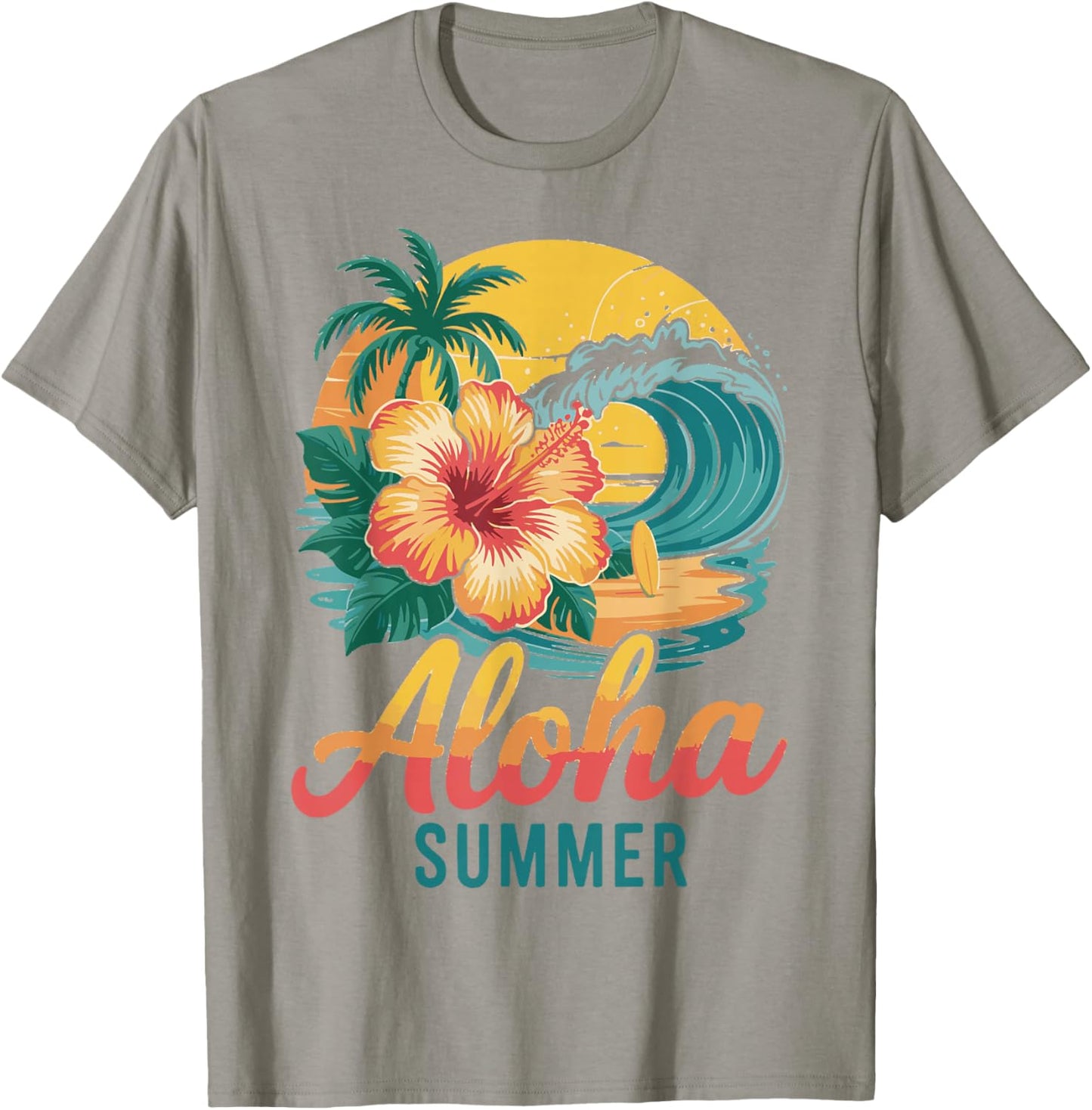 Aloha Summer Hawaiian Teacher Last Day of School Beach Lover T-Shirt - T-Shirt | Sand