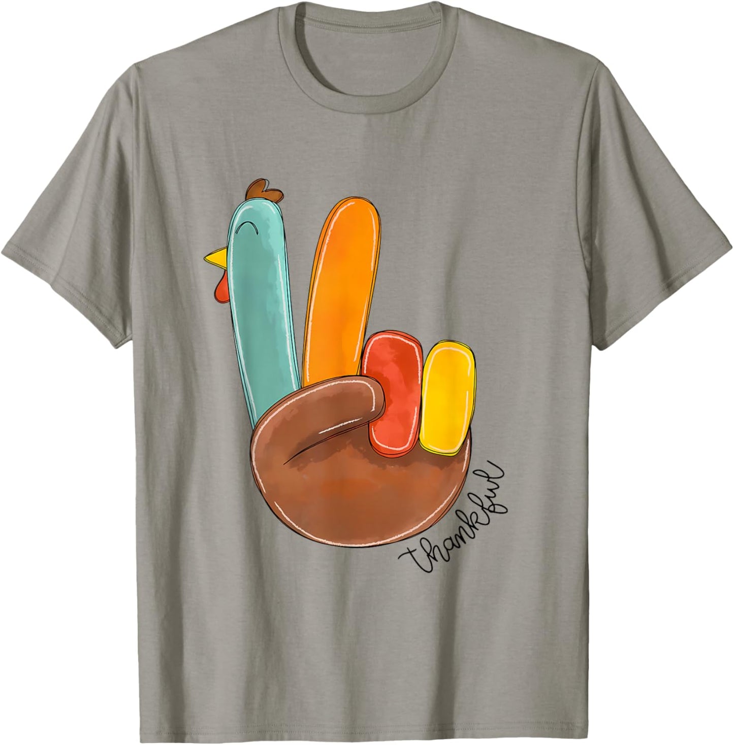 Cute Little Turkey Peace Thanksgiving Kids T-Shirt - T-Shirt | Sand