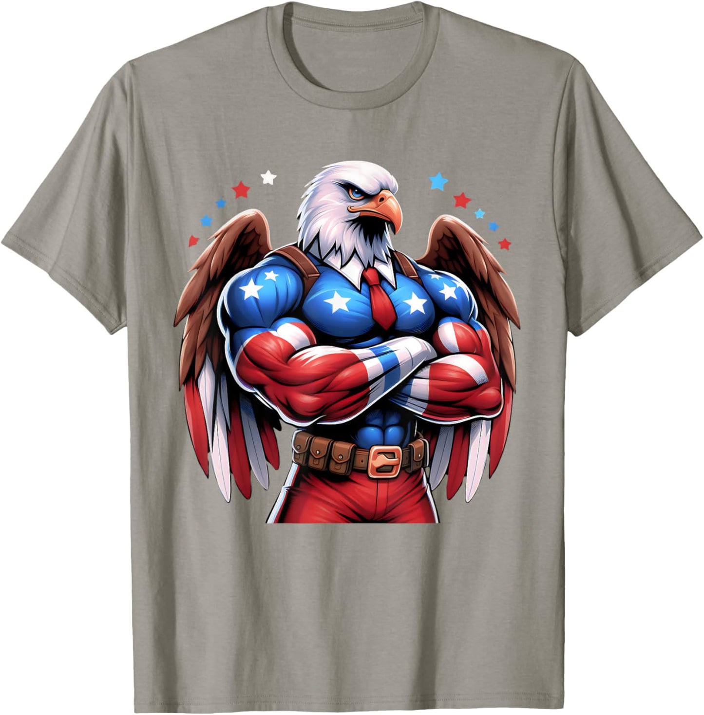 Patriotic US Flag Patriotic Eagle July USA American Flag Women Men T-Shirt - T-Shirt | Sand