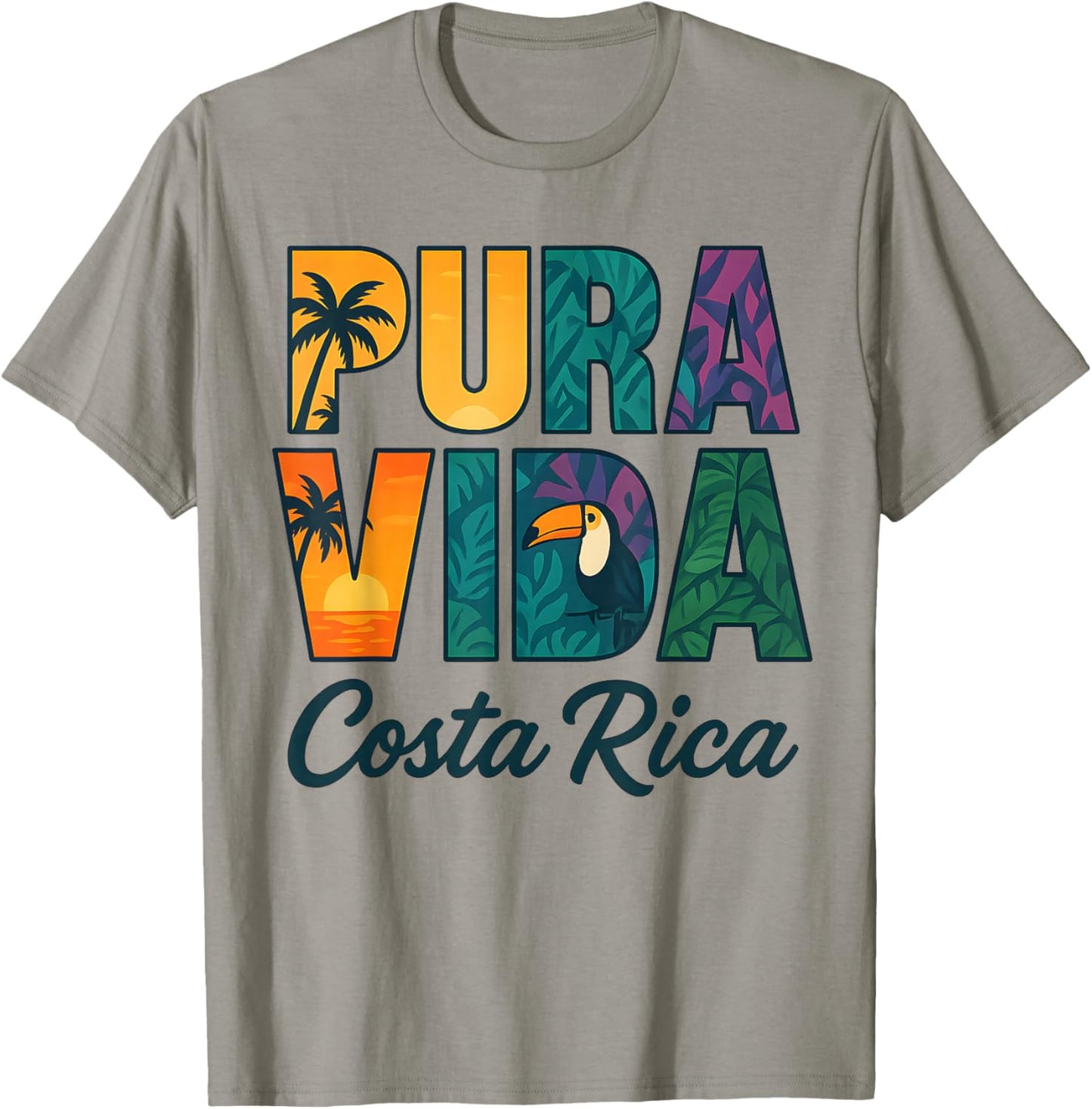 Pura Vida Costa Rica Toucan T-Shirt - T-Shirt | Sand