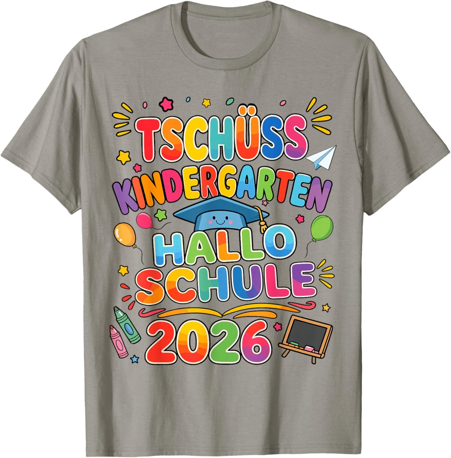 Tschüss Kindergarten Hallo Schule 2026 Kita Abgänger T-Shirt - T-Shirt | Sand