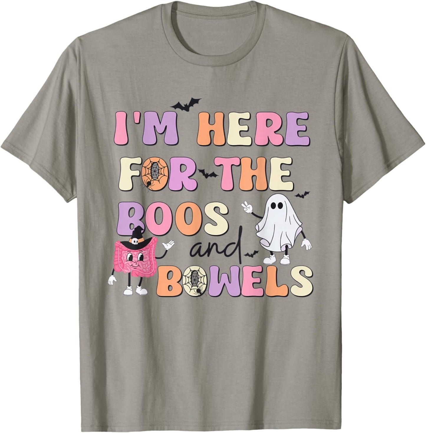Halloween Gi Nurse Boos And Bowels Colonoscopy Endoscopy T-Shirt - T-Shirt | Sand