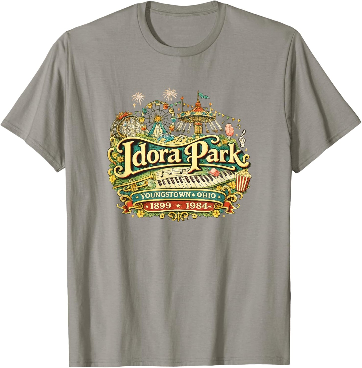 Idora Park Youngstown Ohio Vintage Amusement T-Shirt - T-Shirt | Sand