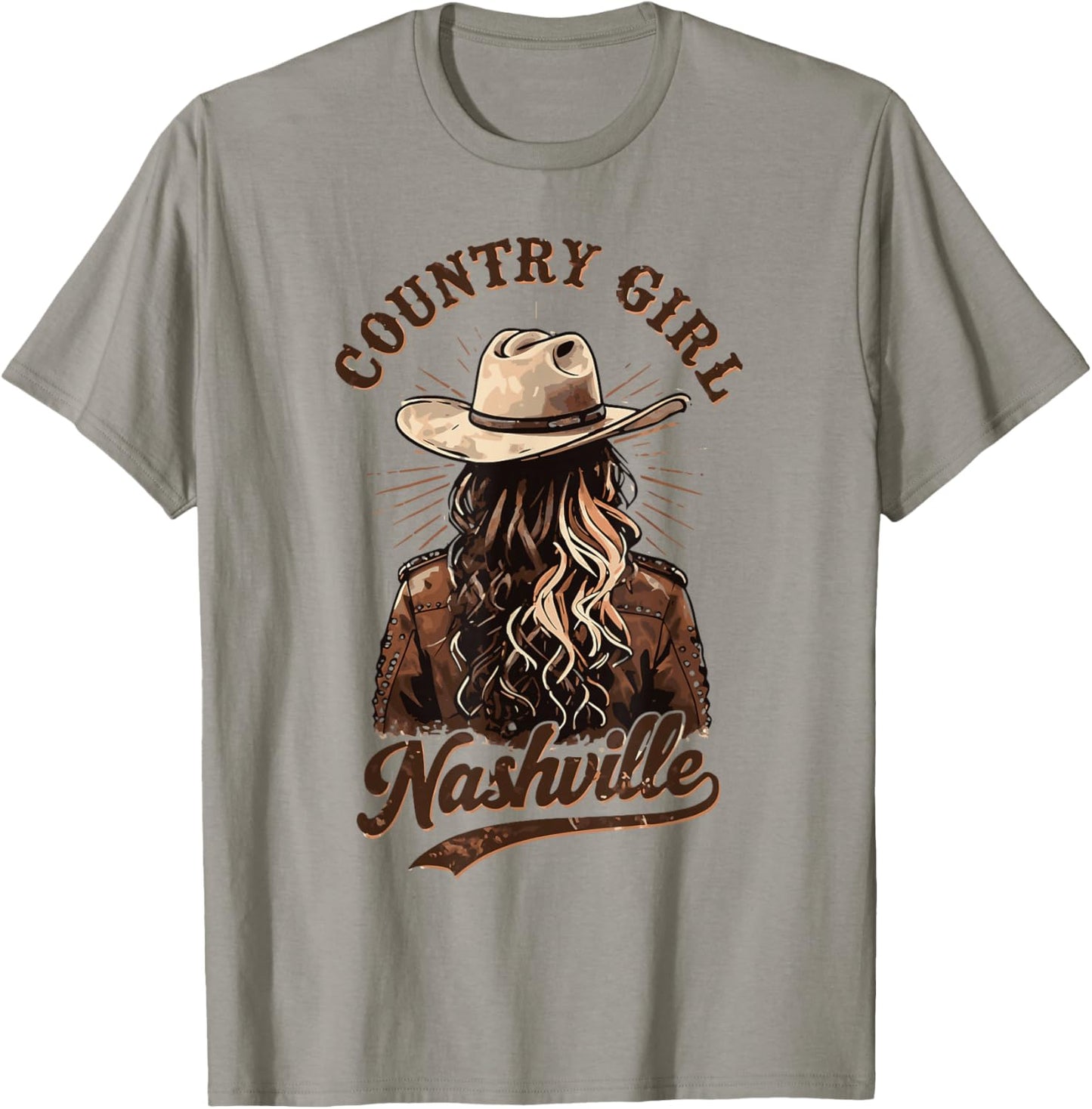 Nashville Country Music Cow Girl Vacation Bride Bachelorette , white, S T-Shirt - T-Shirt | Sand