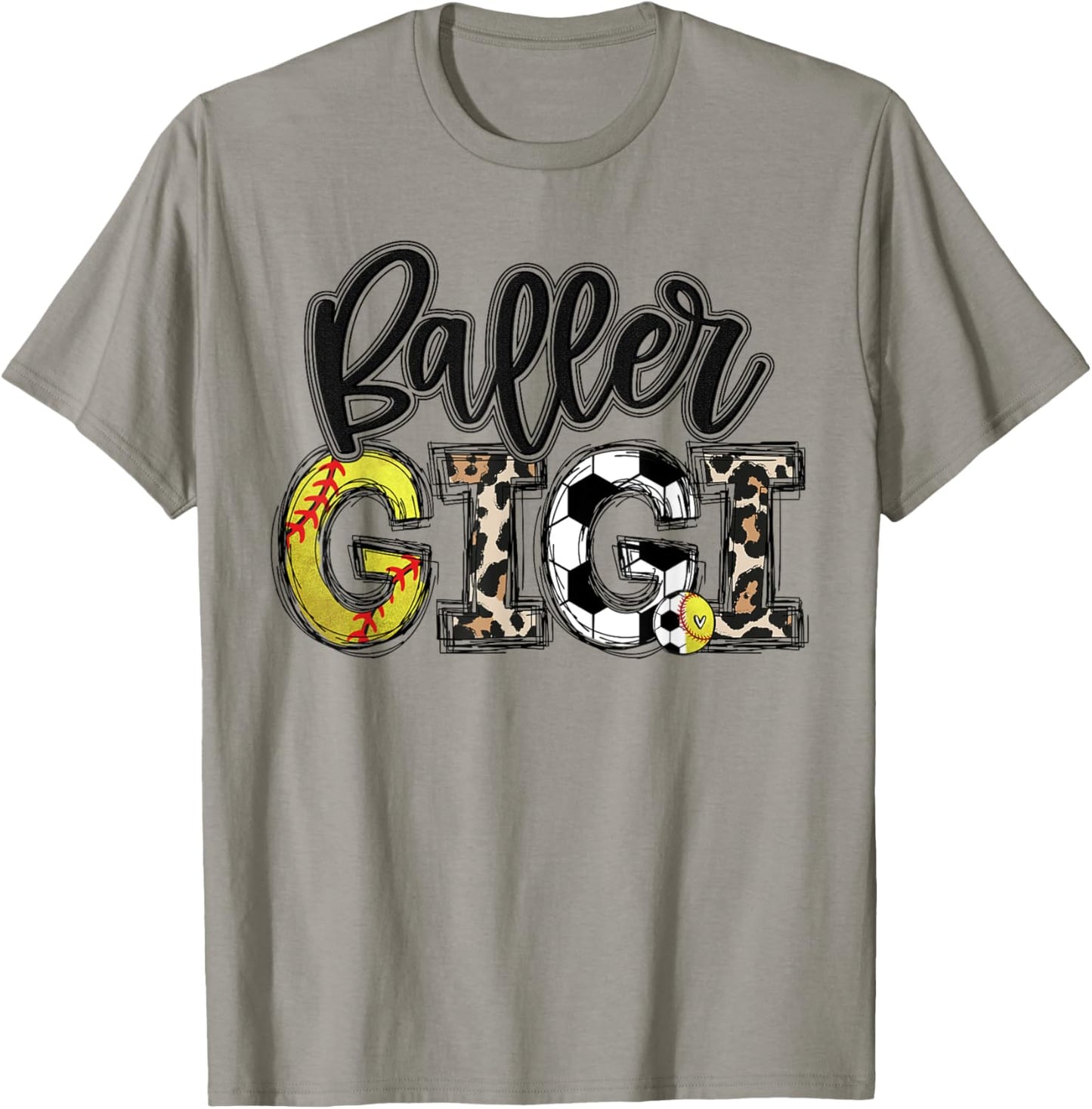 BallPark Gigi Softball Gigi Baller Gigi Soccer Mother's Day T-Shirt - T-Shirt | Sand