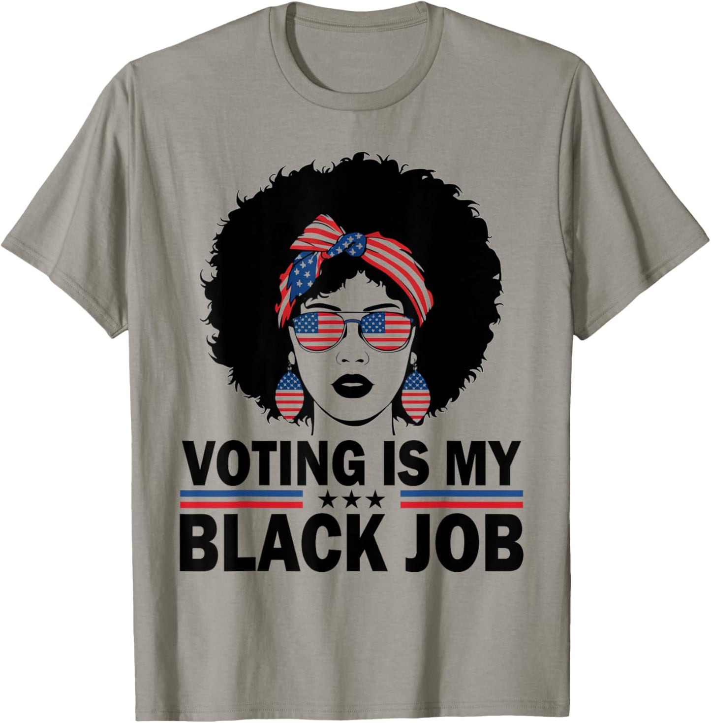 Voting Is My Black Job Women T-Shirt - T-Shirt | Sand
