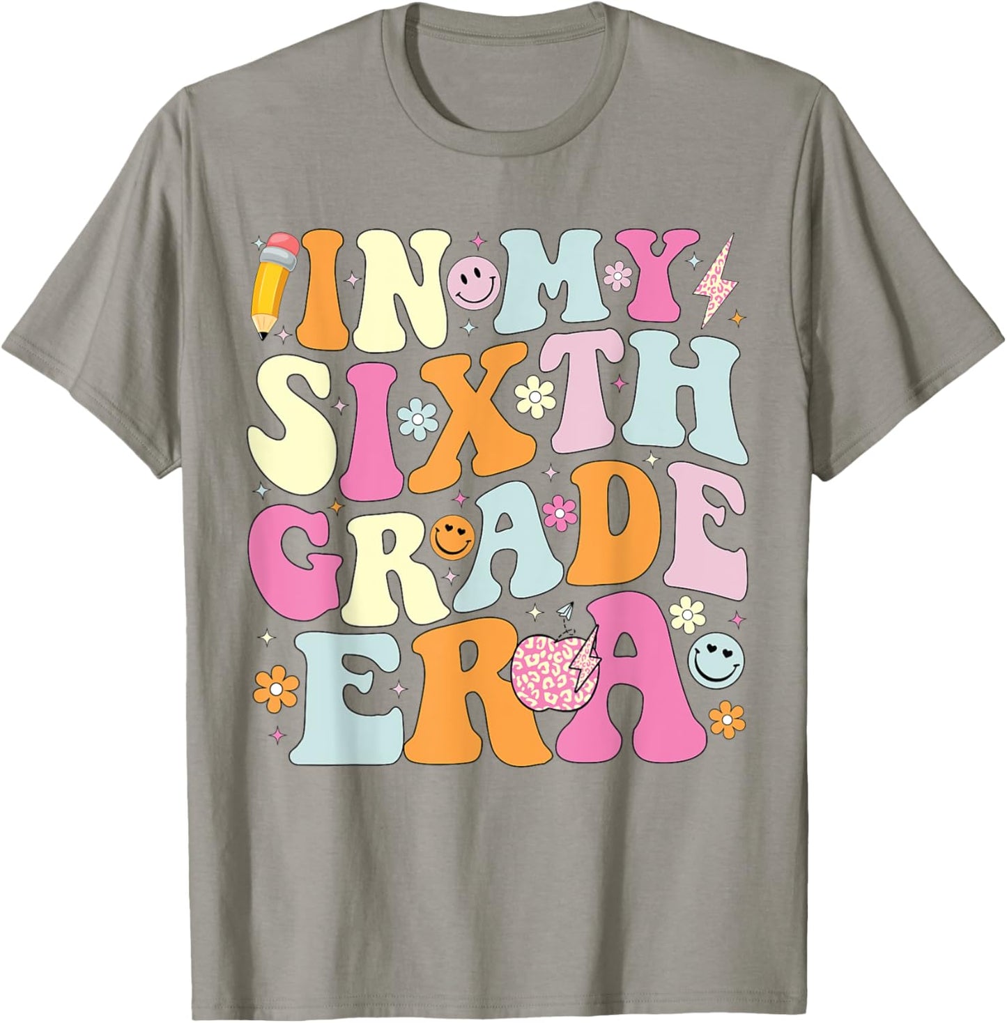 In My Sixth Grade Era Cool 6th Grade Teacher Back to School Men Women Girls Kids T-Shirt - T-Shirt | Sand