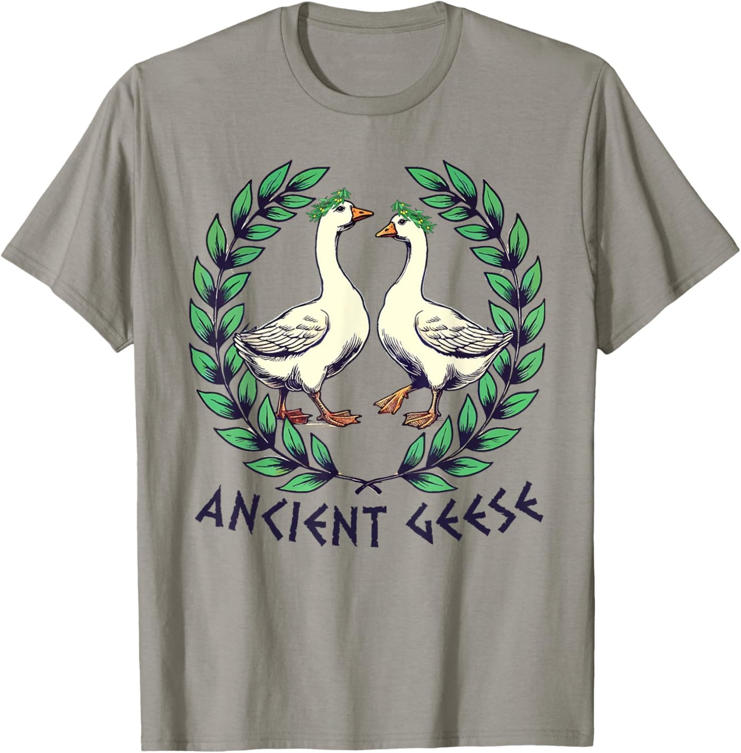 Greek Mythology Silly Goose Meet Me In Greece Ancient Geese T-Shirt - T-Shirt | Sand