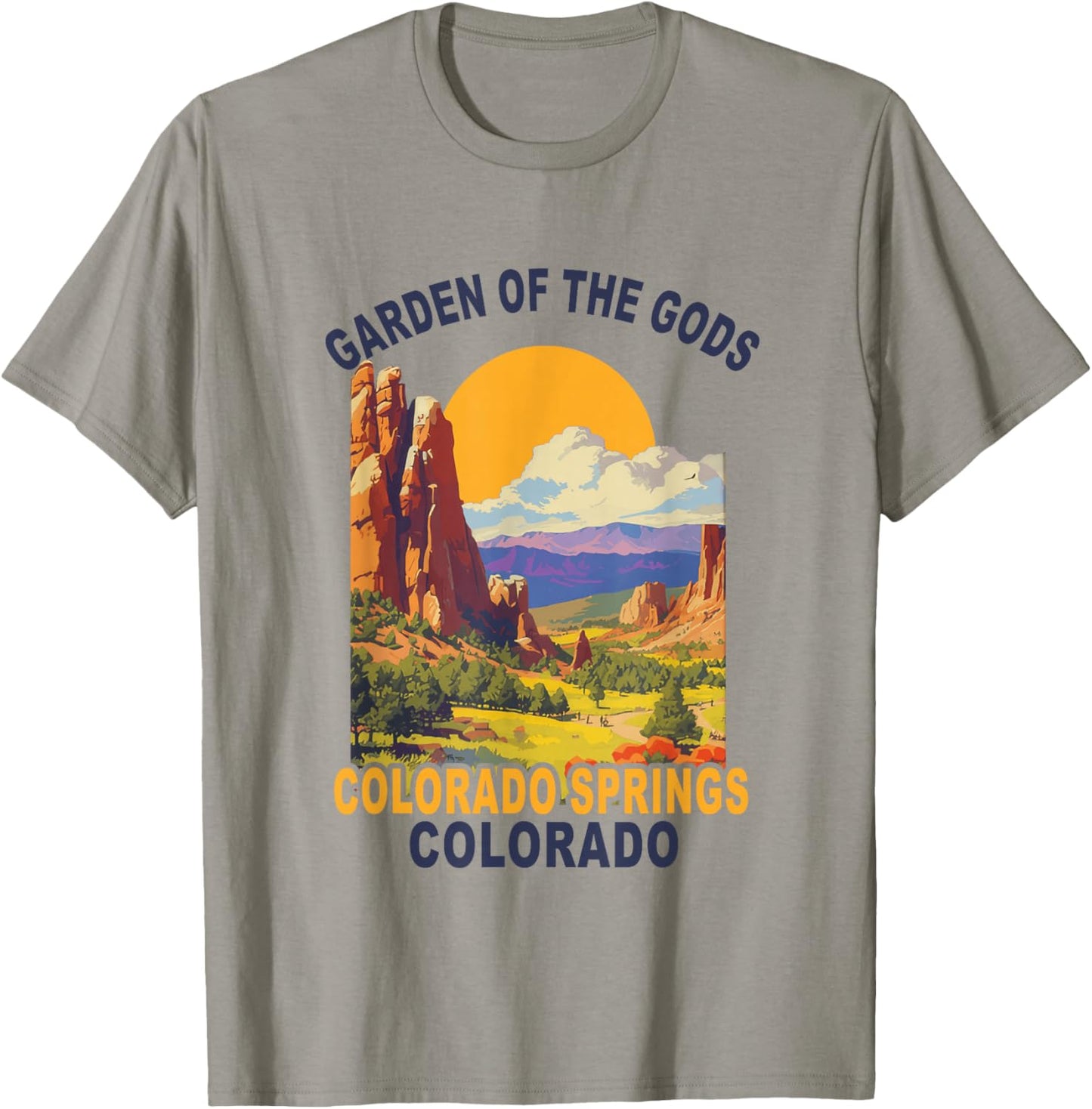 Explore Garden of The Gods National Park Colorado Spring T-Shirt - T-Shirt | Sand