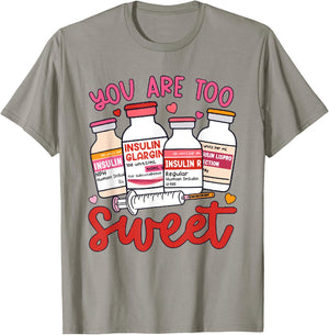 Valentine Pharmacist Diabetic Nurse Insulin Diabetes ICU T-Shirt - T-Shirt | Sand