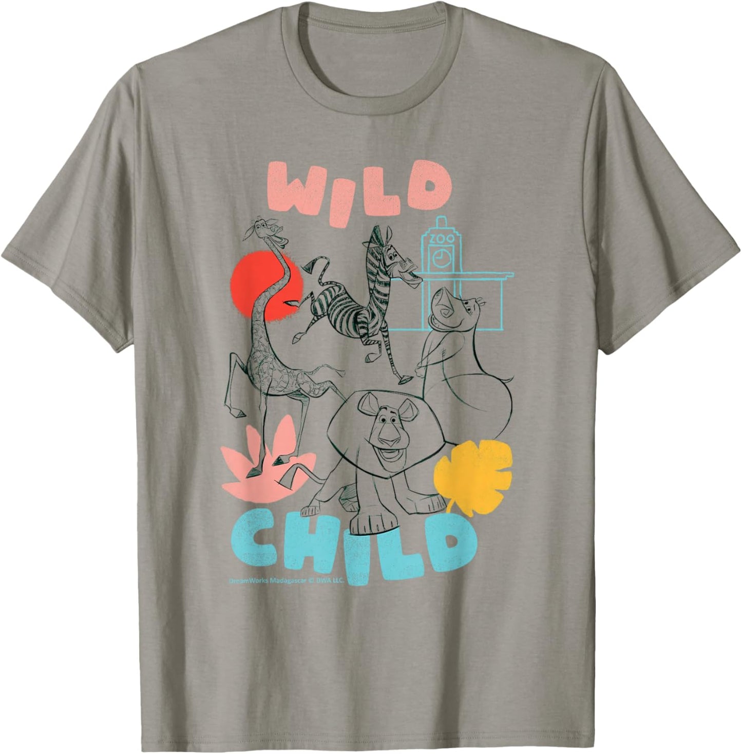 Wild Child Madagascar Zoo Adventure Fun T-Shirt - T-Shirt | Sand