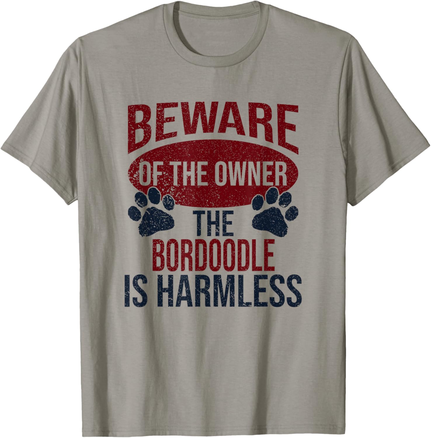 Beware - Dog Dad Dog Mom Bordoodle Dog Owner Women T-Shirt - T-Shirt | Sand