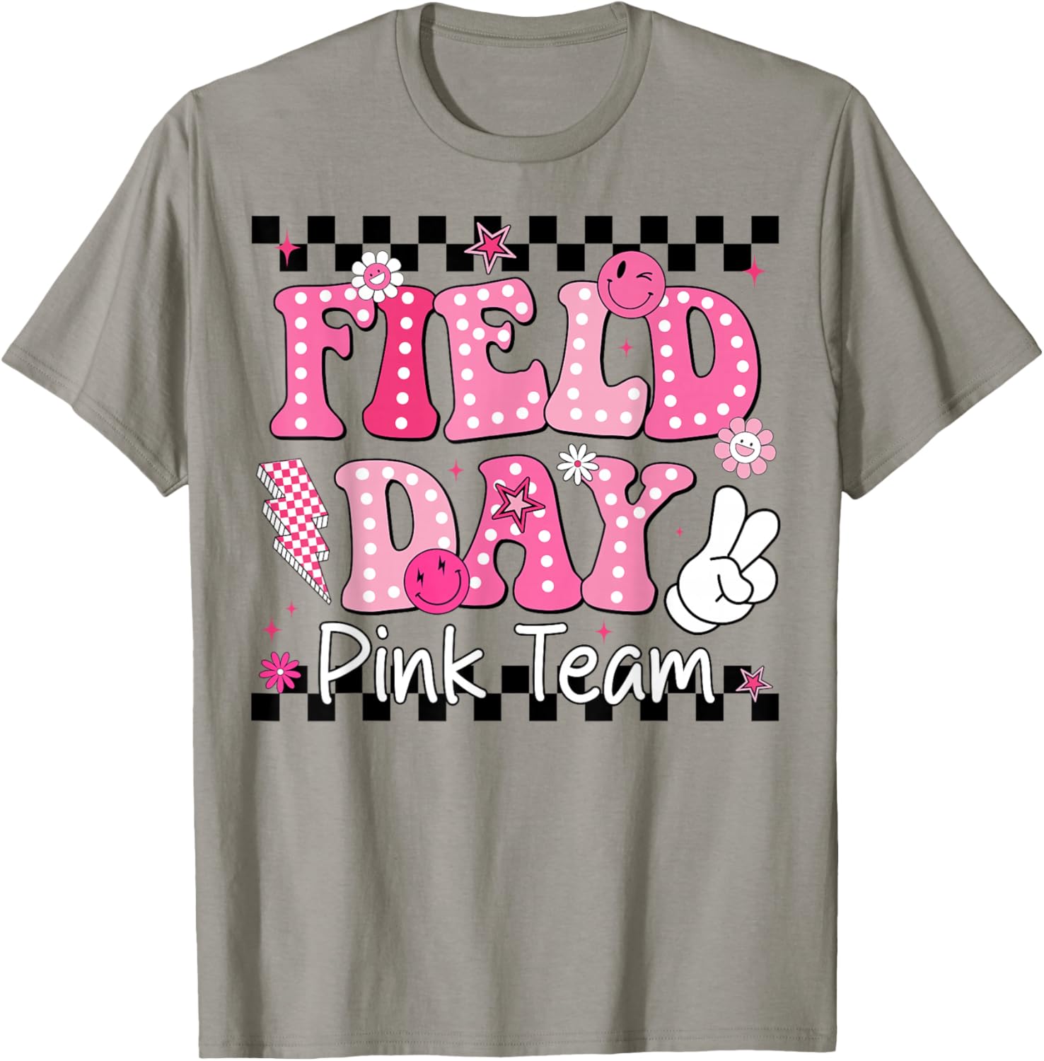 Field Day Trip Pink Team Color Game Competition Boys Girls T-Shirt - T-Shirt | Sand