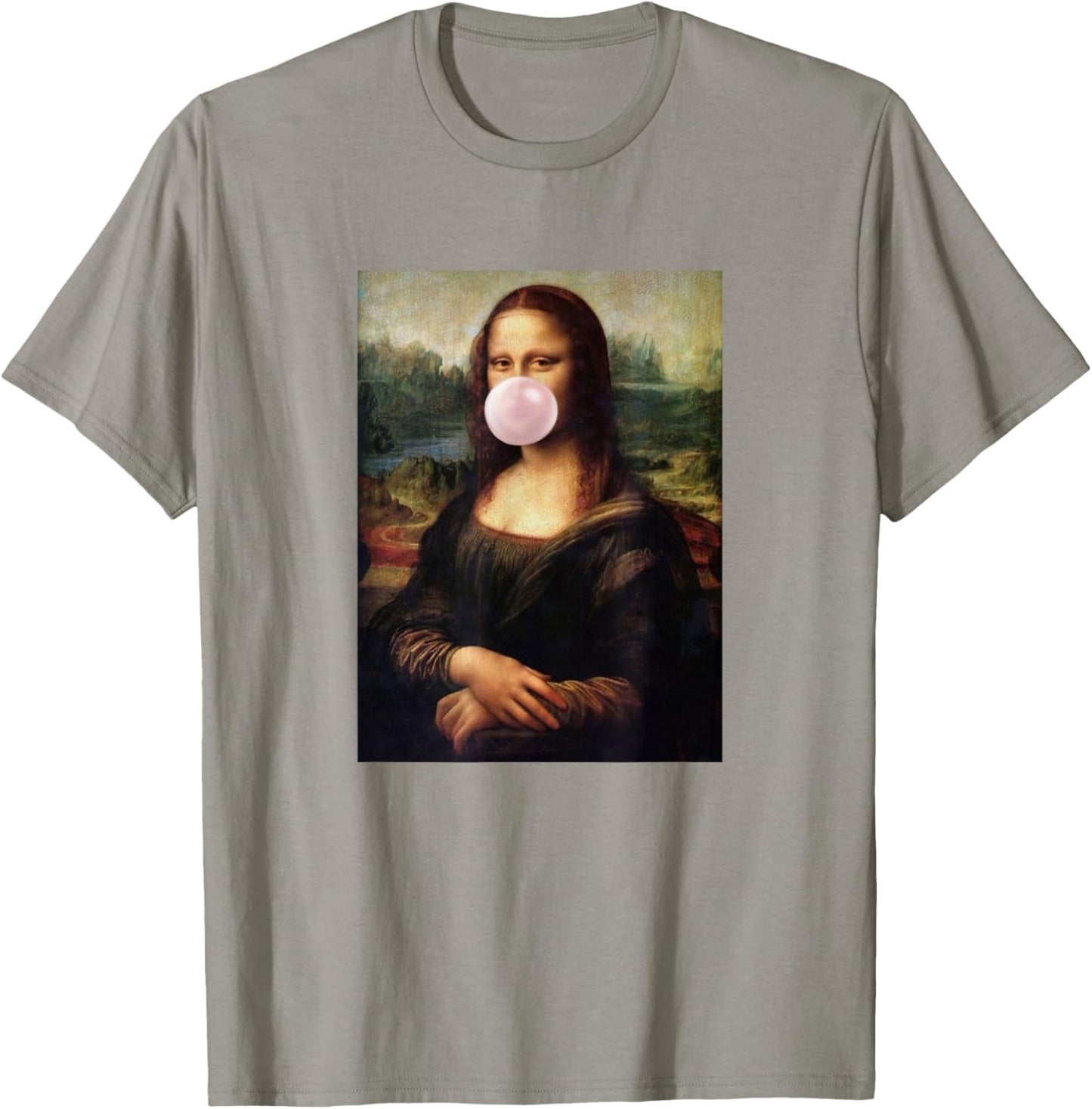 Mona Lisa Mona Lisa Bubblegum Bubble Mona Lisa T-Shirt - T-Shirt | Sand