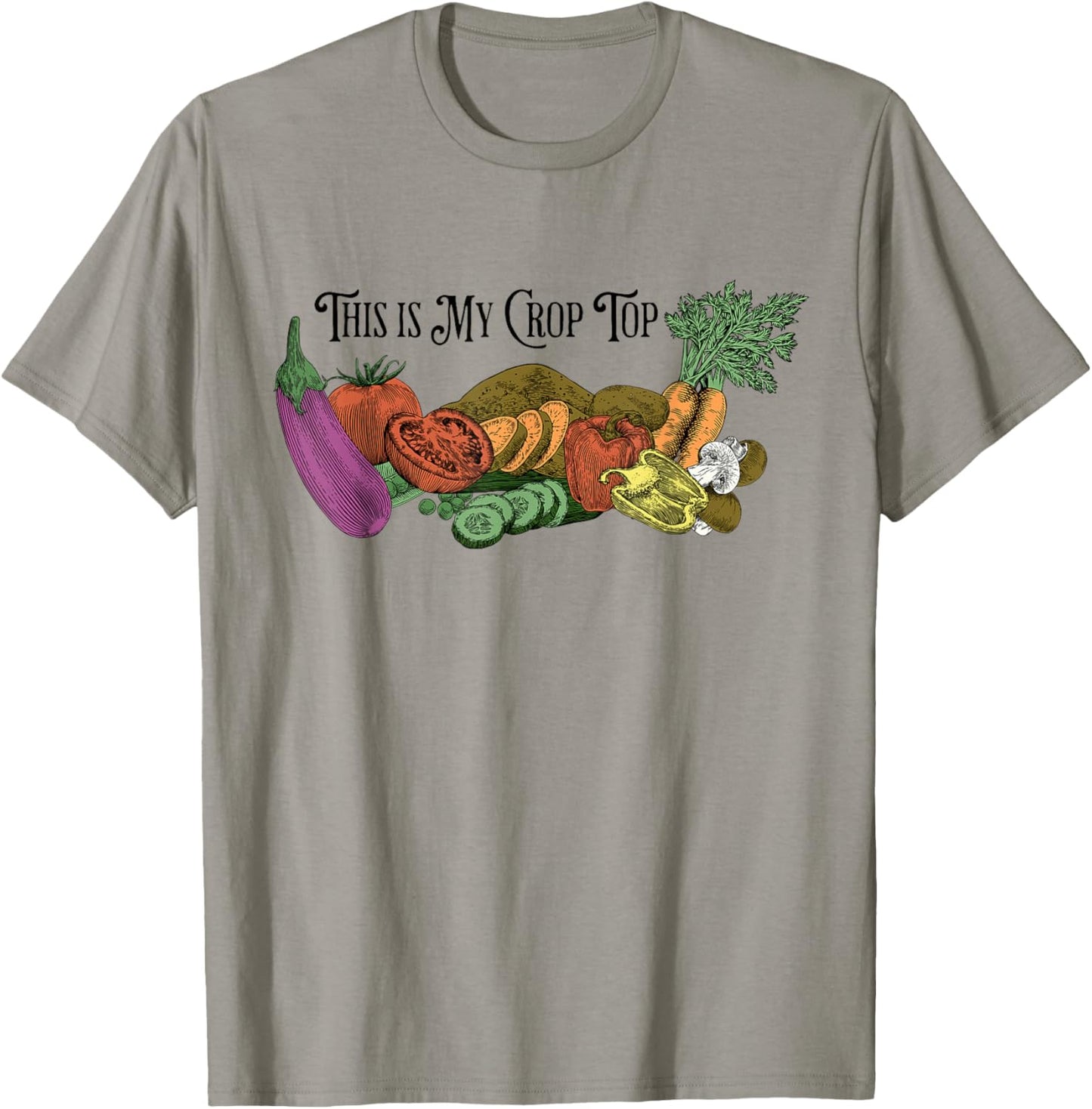 Farmers Market Vibes My Crop Top Farm Vegetable Garden Gift T-Shirt - T-Shirt | Sand