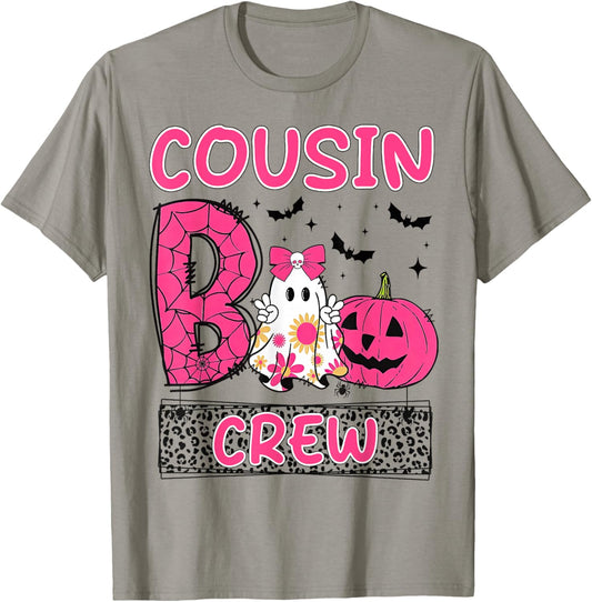 Cousin Boo Crew Girls Kids Matching Family Halloween T-Shirt - T-Shirt | Sand