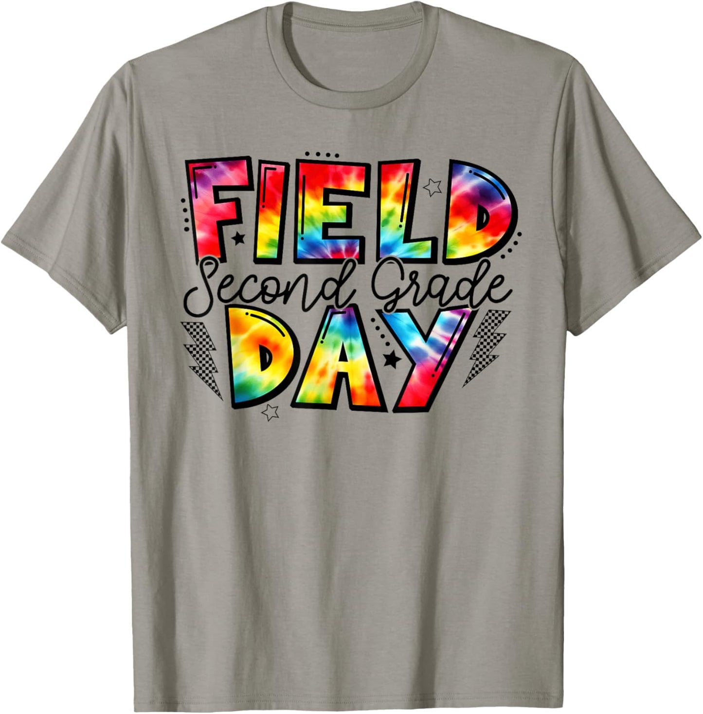 Second Grade Field Day Fun Day Tie Dye Student Teacher T-Shirt - T-Shirt | Sand