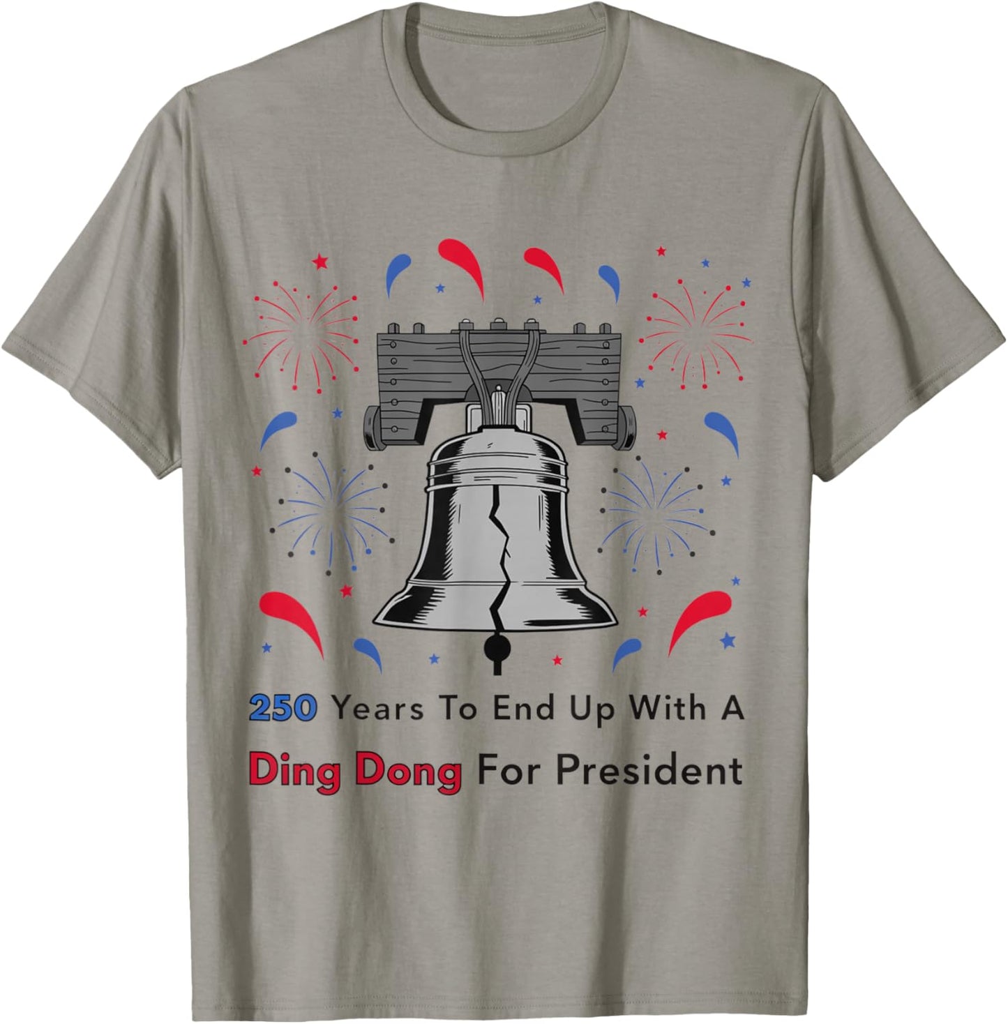 Funny Patriotic Liberty Bell Political Humor Design T-Shirt - T-Shirt | Sand