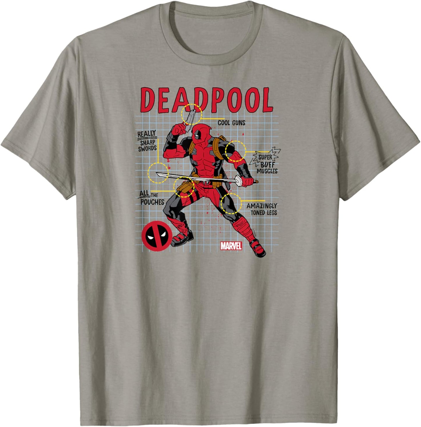 Deadpool - Blueprint T-Shirt - T-Shirt | Sand
