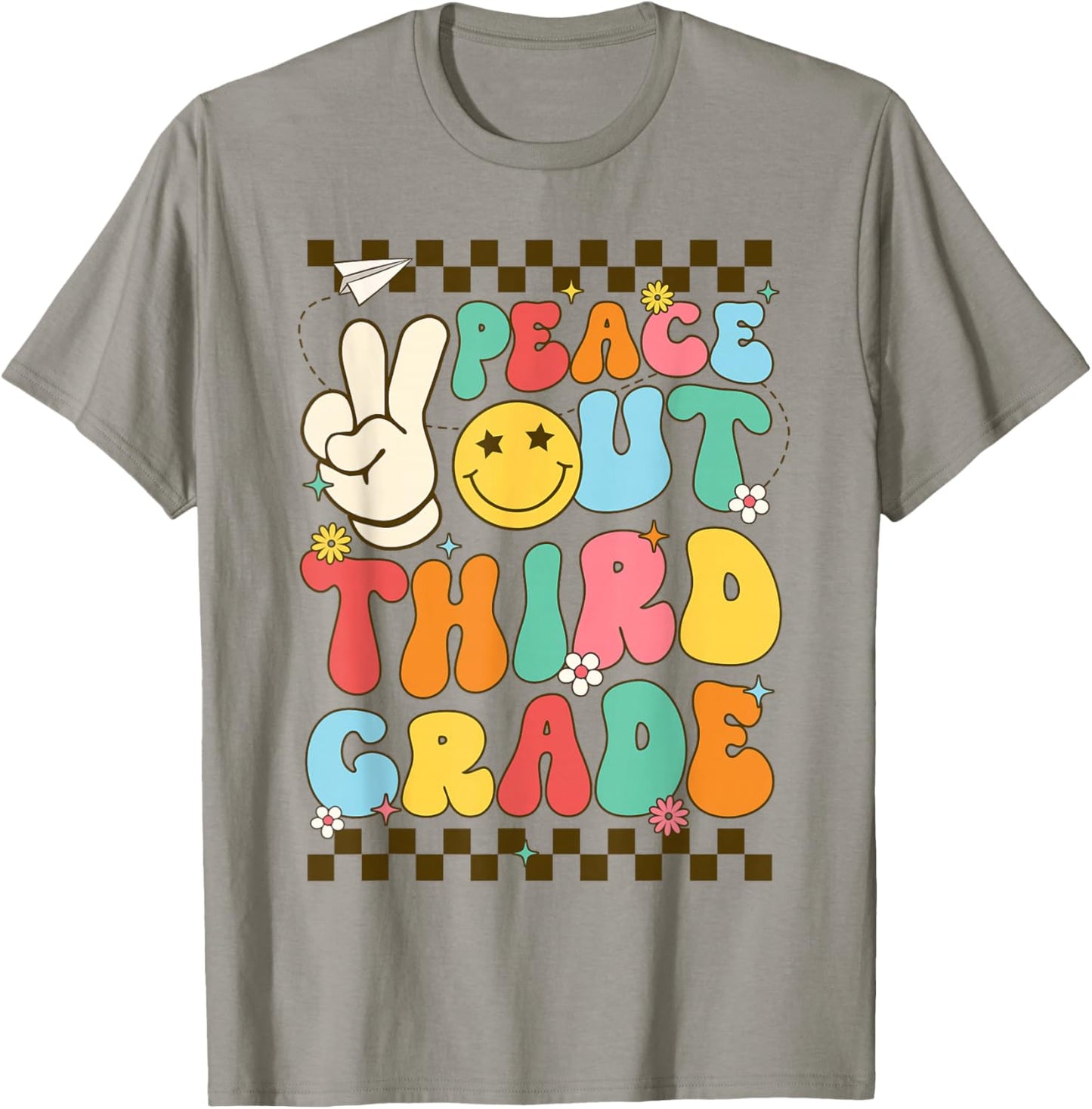 Last Day of Third Grade Peace Out Third Grade Graduation T-Shirt - T-Shirt | Sand