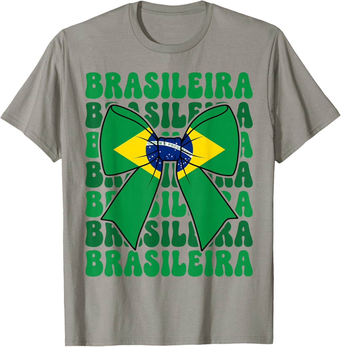 Brasileira Coquette Bow Brazil Brasil Cute Brazilian Girl T-Shirt - T-Shirt | Sand