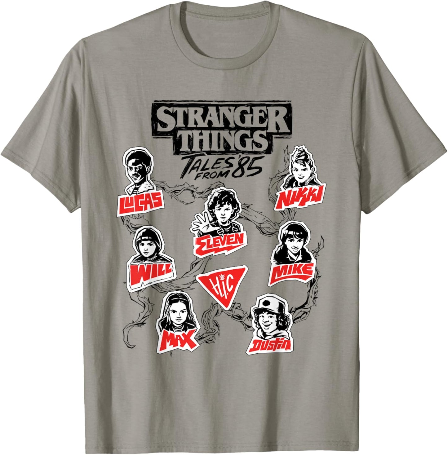 Stranger Things Tales from '85 Character Vines T-Shirt - T-Shirt | Sand