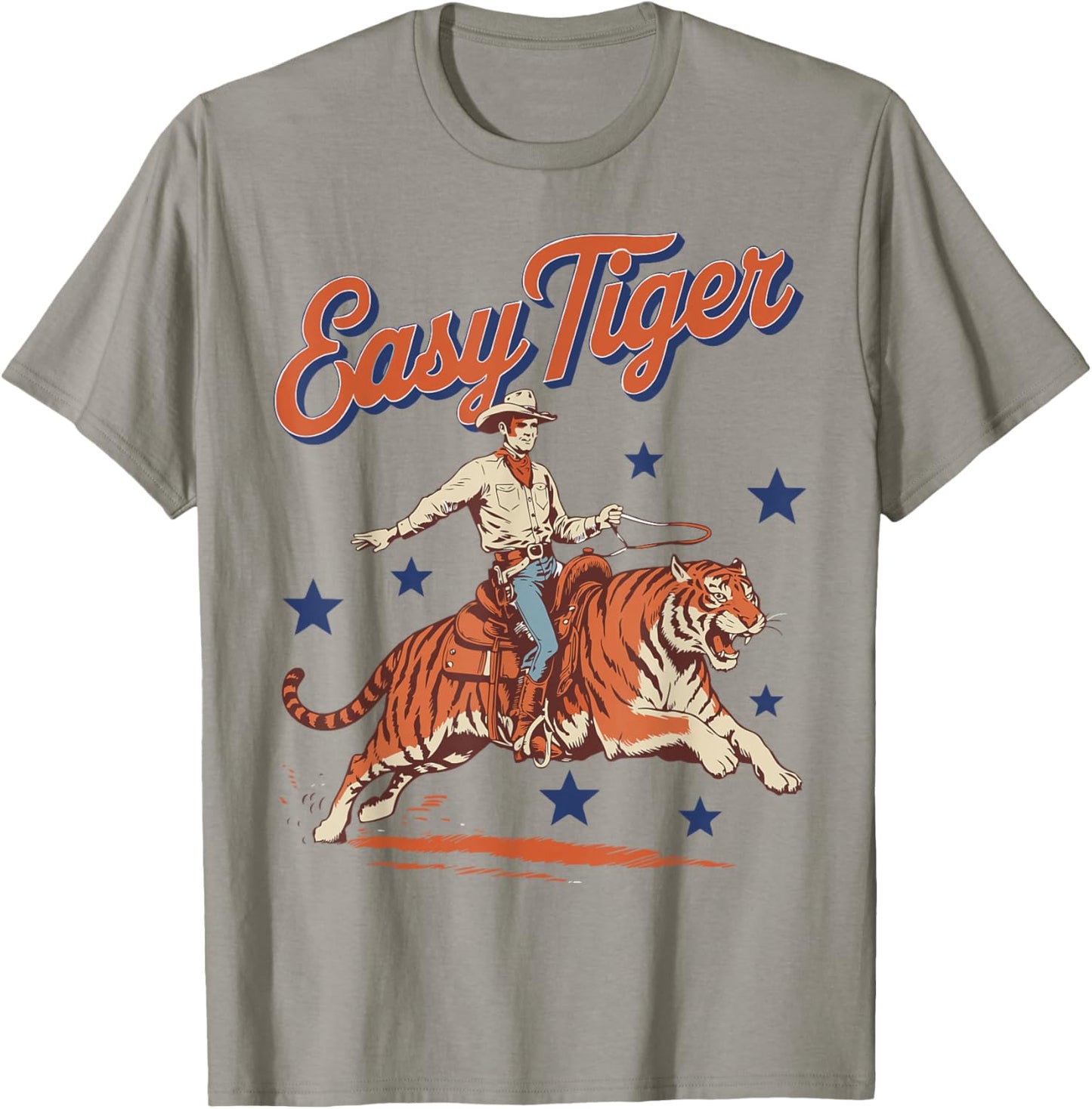 Vintage Easy Tiger Cowboy Western Country Cute Rodeo T-Shirt - T-Shirt | Sand