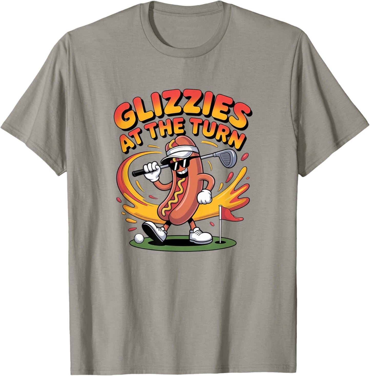 Glizzy at The Turn Golf Design T-Shirt - T-Shirt | Sand