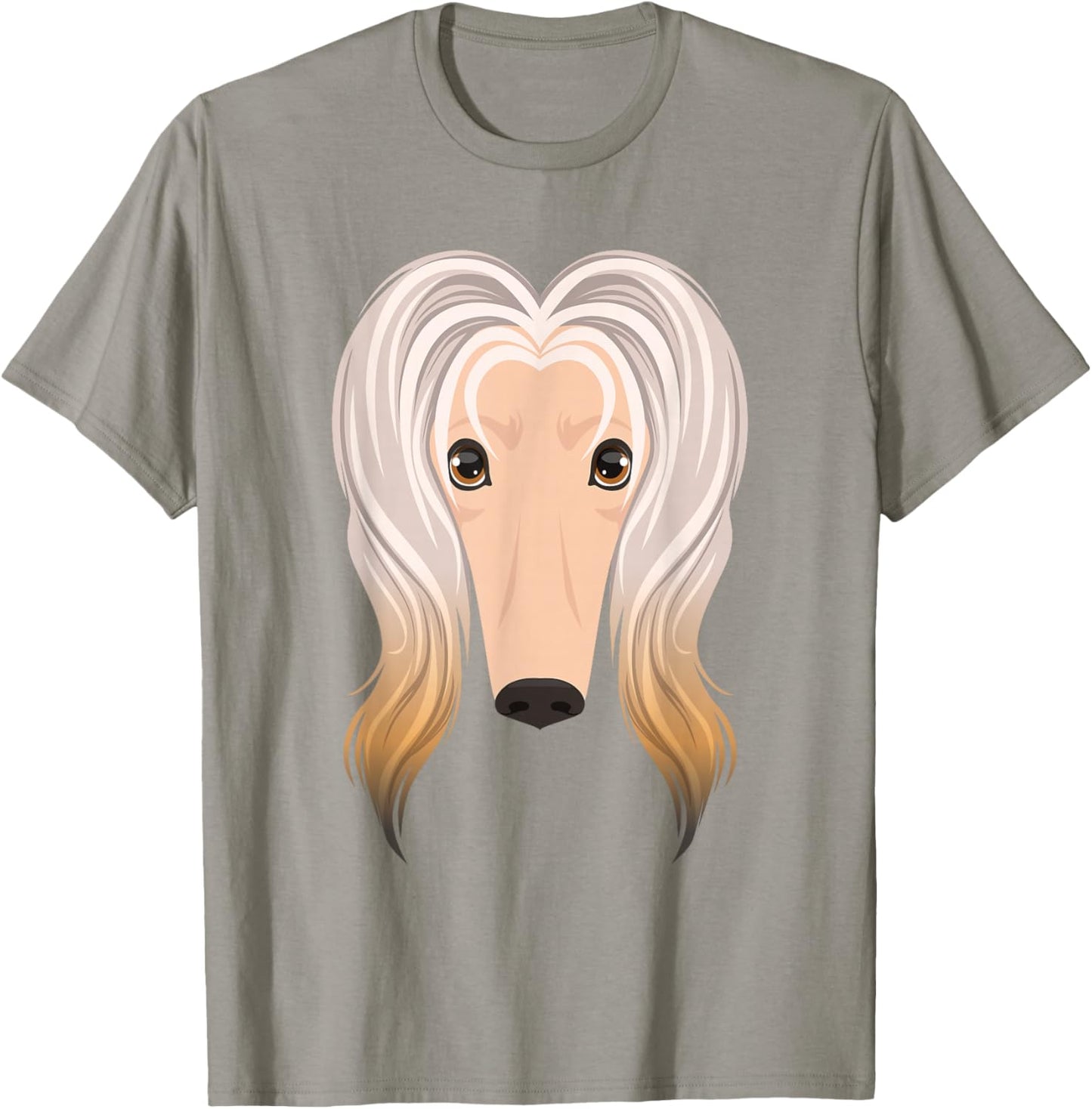 Afghan Hound Dog Face Funny Halloween Costume T-Shirt - T-Shirt | Sand