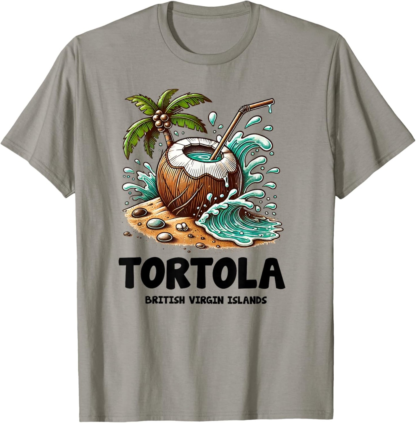Tortola B.V.I British Virgin Islands Souvenir Vacation T-Shirt - T-Shirt | Sand