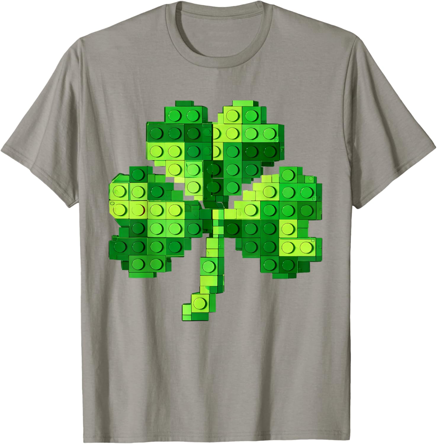 Funny Building Shamrock Blocks St Patricks Day Kids Boys T-Shirt - T-Shirt | Sand