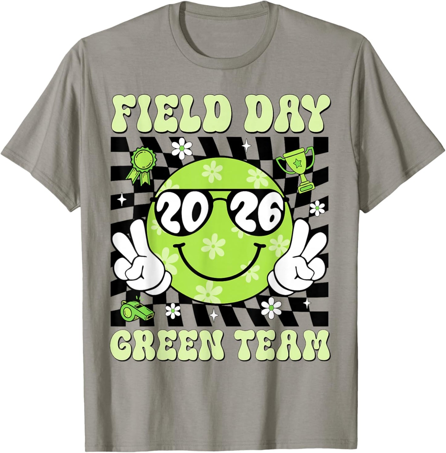 Field Day Green Team Funny for Teacher Kids Field Day Games T-Shirt - T-Shirt | Sand