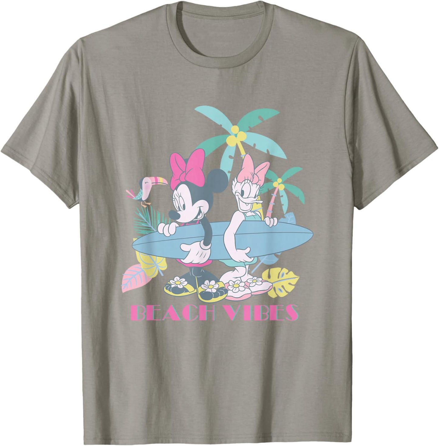 Disney Mickey and Friends Beach Vibes Minnie Daisy Big Logo T-Shirt - T-Shirt | Sand