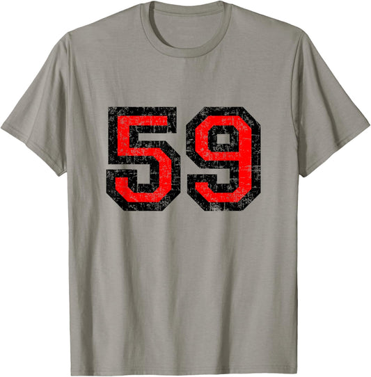 Number 59 (Vintage Black/Red) No.59 T-Shirt - T-Shirt | Sand