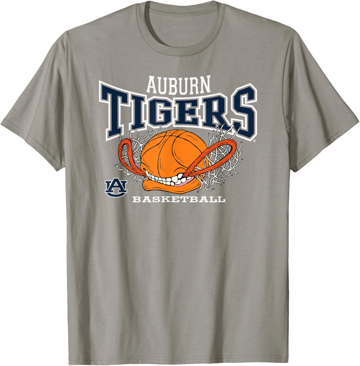 Auburn Tigers Basketball Bite Orange Officially Licensed T-Shirt - T-Shirt | Sand