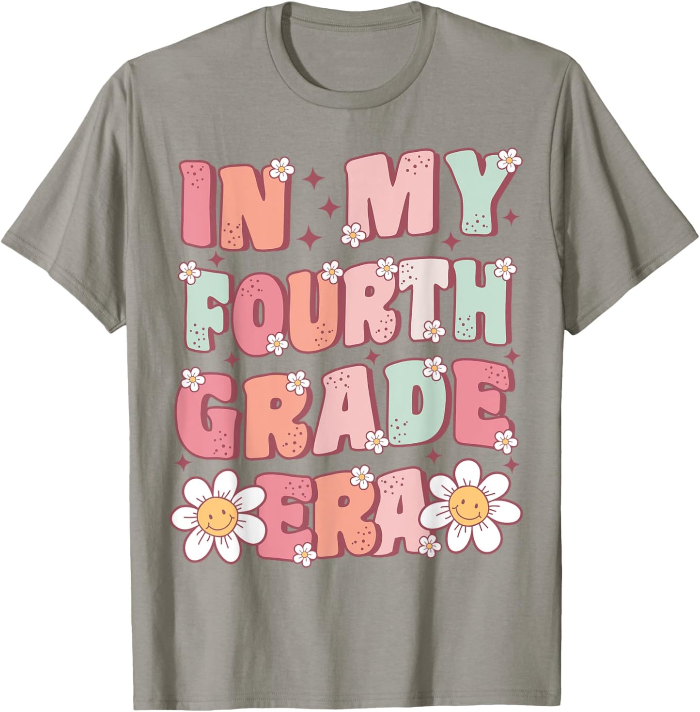 In My Fourth Grade Era Cute Groovy 4th Grade Back to School T-Shirt - T-Shirt | Sand