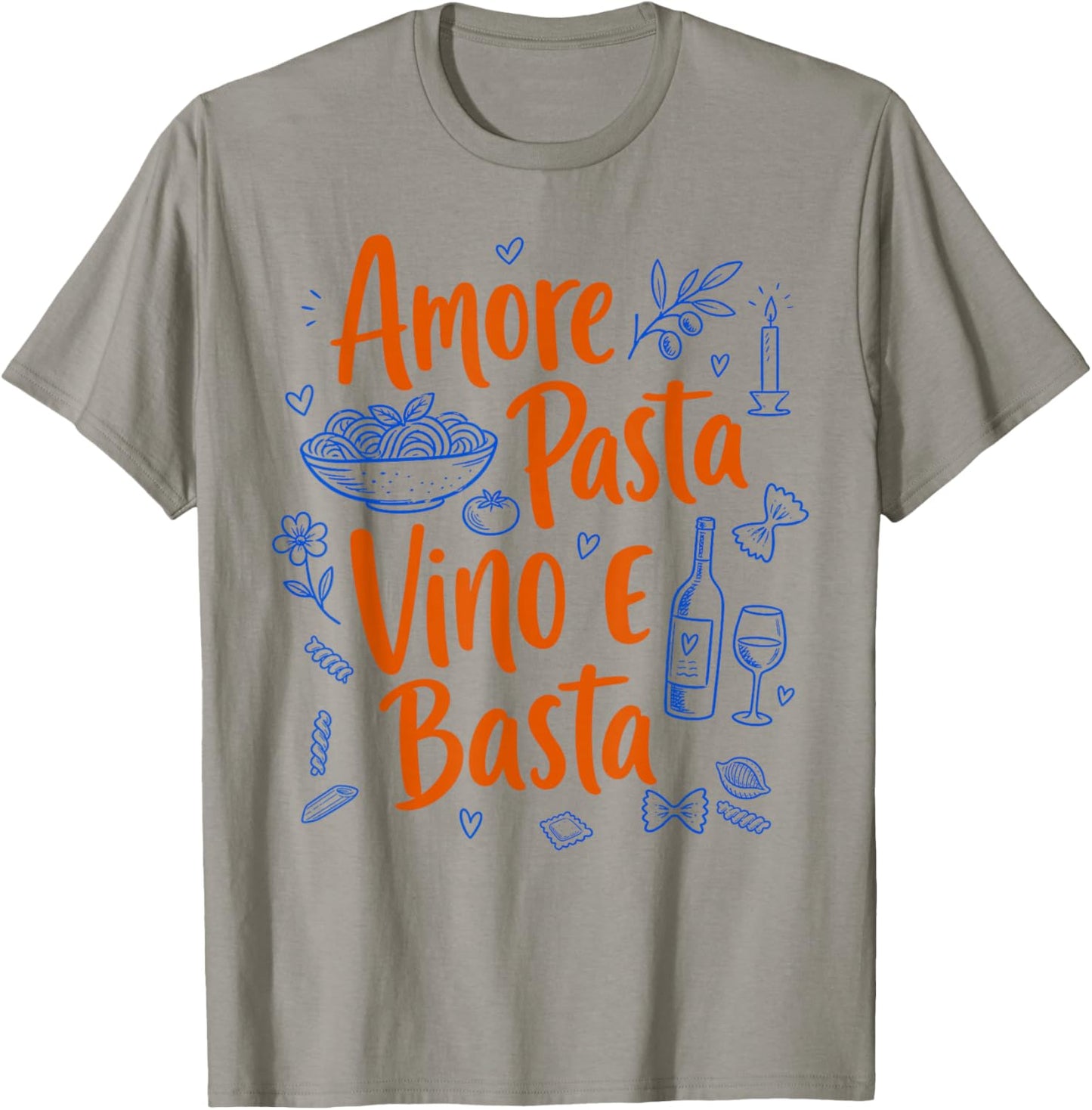 Pasta Lover Carbonara Spaghetti Amore Pasta Vino E Basta T-Shirt - T-Shirt | Sand